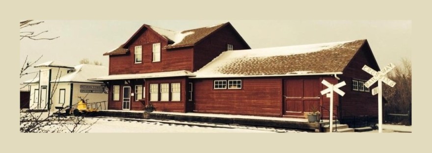 railway station in winter